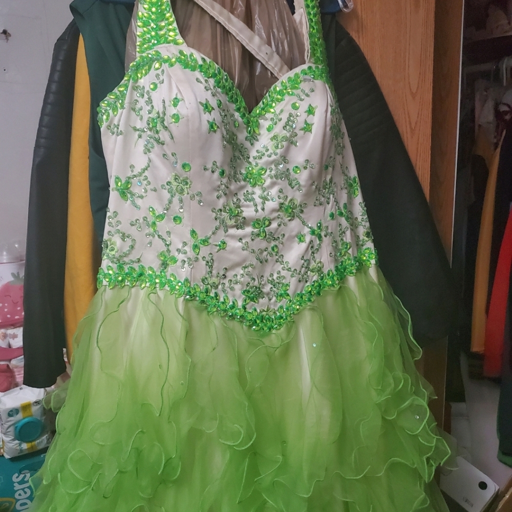 Lime Green Ball Gown